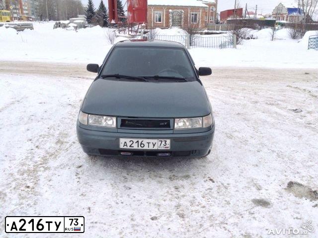 Фото автомобиля LADA 2112 LADA, 2008 — госномер А216ТУ73. Цвет: СЕРО-ЗЕЛЕНЫЙ