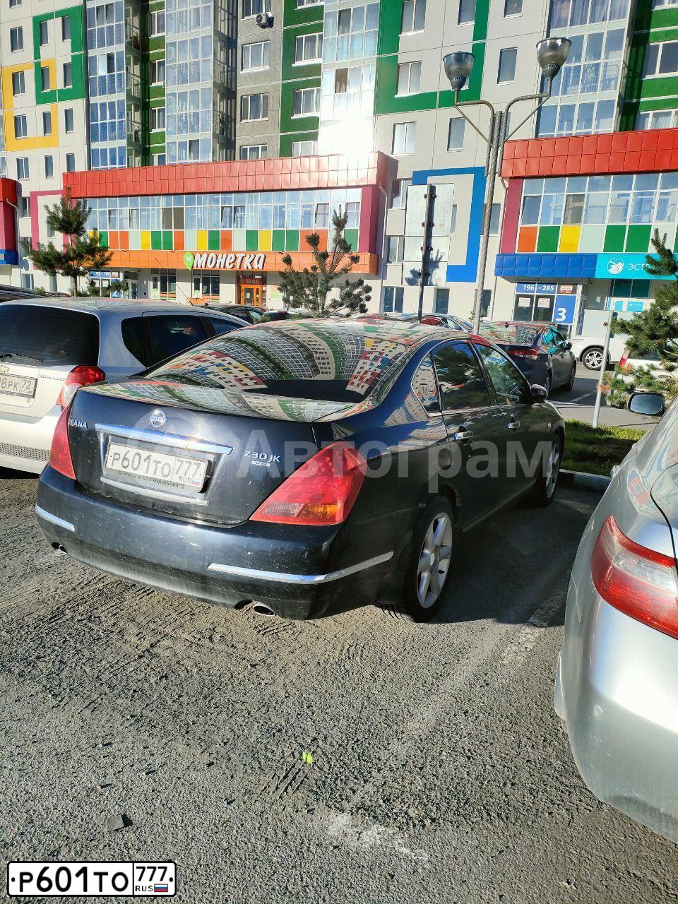 Фото автомобиля NISSAN TEANA, 2006 — госномер Р601ТО72. Цвет: ЧЕРНЫЙ