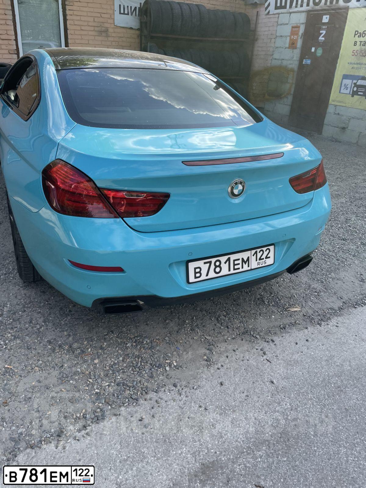 Фото автомобиля BMW SERIE 6, 2011 — госномер В781ЕМ122. Цвет: ЧЕРНЫЙ