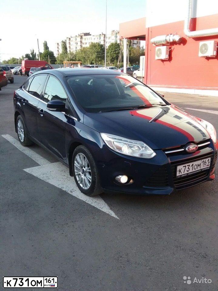 Фото автомобиля FORD FOCUS, 2012 — госномер М328НО142. Цвет: Темно-синий