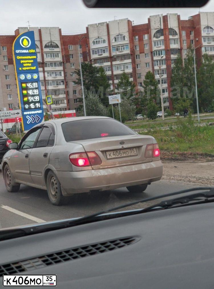 Фото автомобиля NISSAN ALMERA, 2005 — госномер К406МО35. Цвет: СЕРЕБРИСТЫЙ