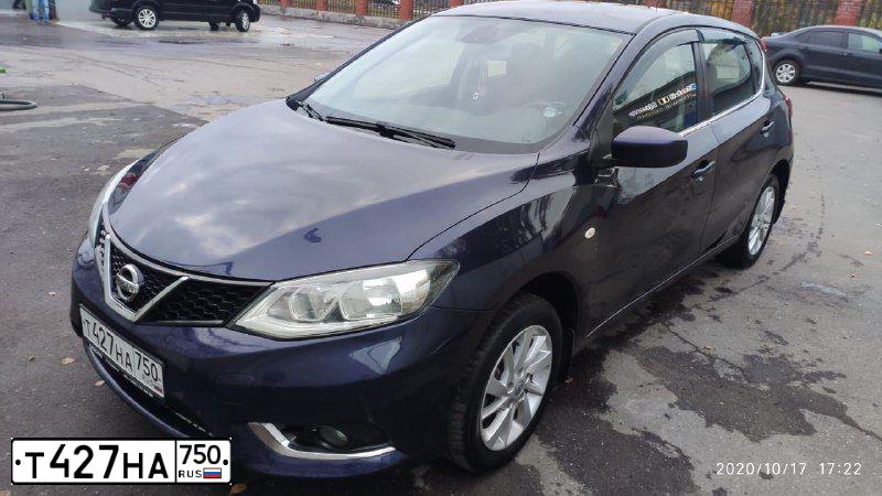 Фото автомобиля NISSAN TIIDA, 2015 — госномер К641КО136. Цвет: синий