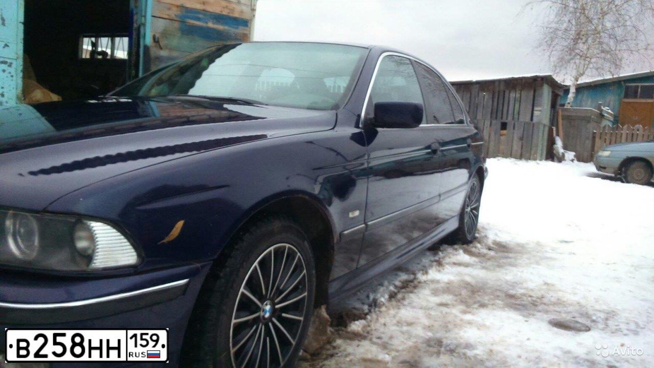 Фото автомобиля BMW SERIE 5, 1997 — госномер В258НН159. Цвет: ТЕМНО-СИНИЙ