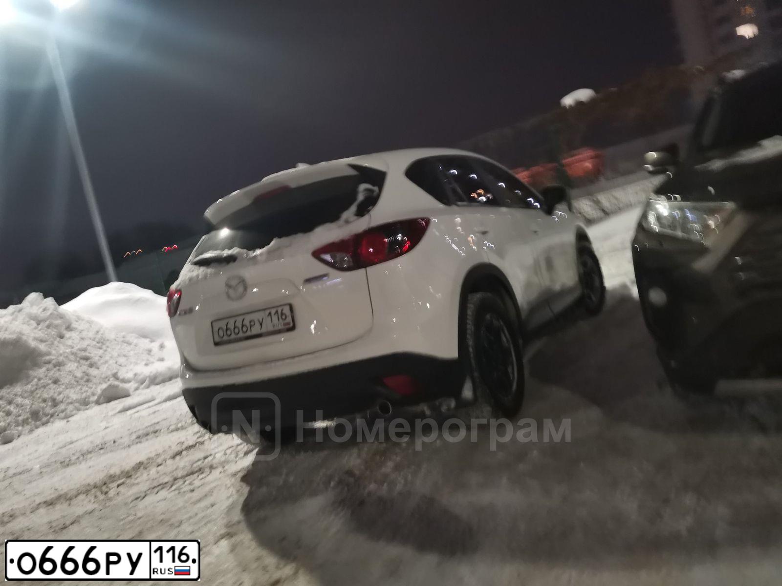 Фото автомобиля MAZDA A 6, 2011 — госномер О666РУ116. Цвет: ЧЕРНЫЙ