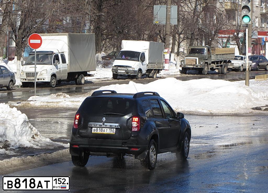 Фото автомобиля RENAULT DUSTER, 2015 — госномер Х565ВМ152. Цвет: синий