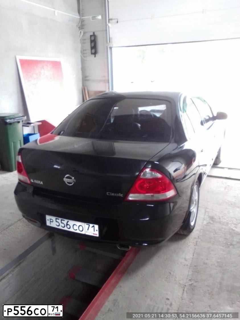 Фото автомобиля NISSAN ALMERA, 2006 — госномер У022МВ71. Цвет: ЧЕРНЫЙ