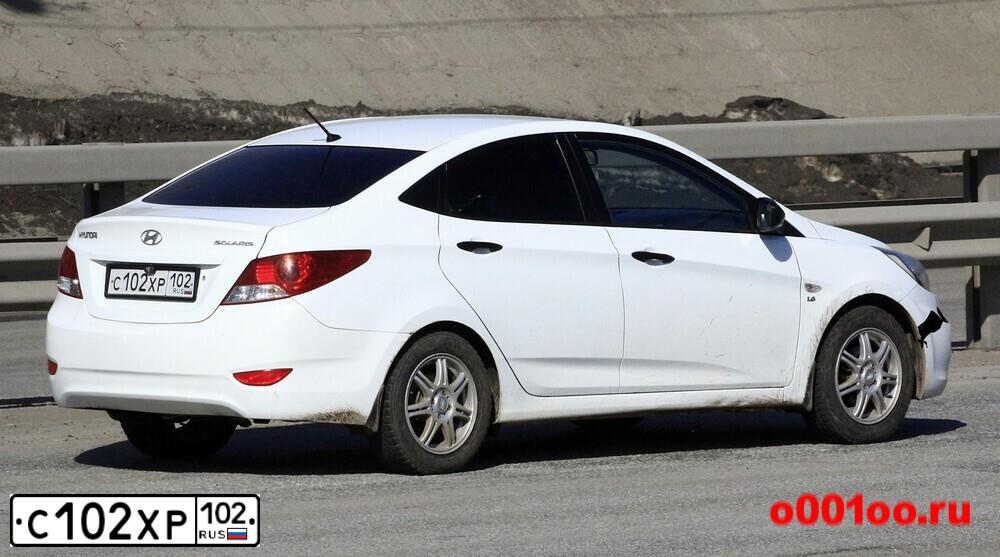 Фото автомобиля HYUNDAI SOLARIS, 2014 — госномер С102ХР102. Цвет: Белый
