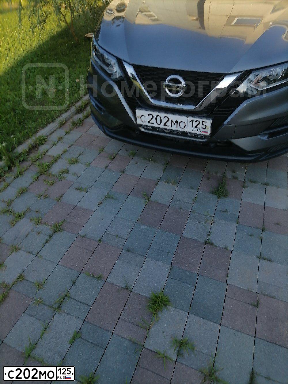 Фото автомобиля NISSAN QASHQAI С ДВИГАТЕЛЕМ МR20 И ПОЛНЫМ ПРИВОДОМ, 2021 — госномер С202МО125. Цвет: СЕРЫЙ