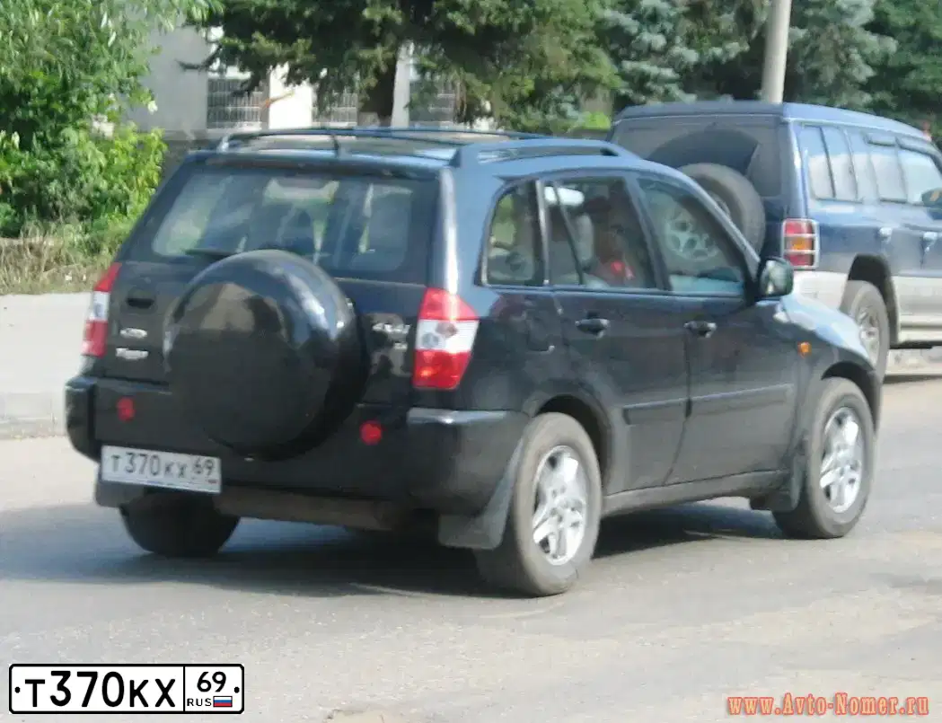 Фото автомобиля CHERY TIGGO, 2006 — госномер Т370КХ69. Цвет: ЧЕРНЫЙ