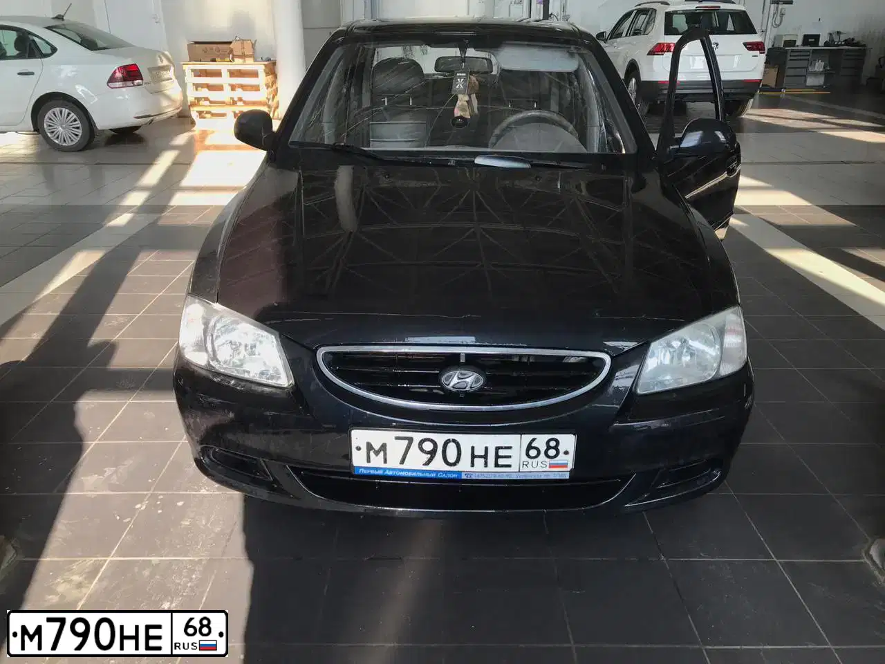 Фото автомобиля TAGAZ ACCENT, 2010 — госномер М790НЕ68. Цвет: ЧЕРНЫЙ