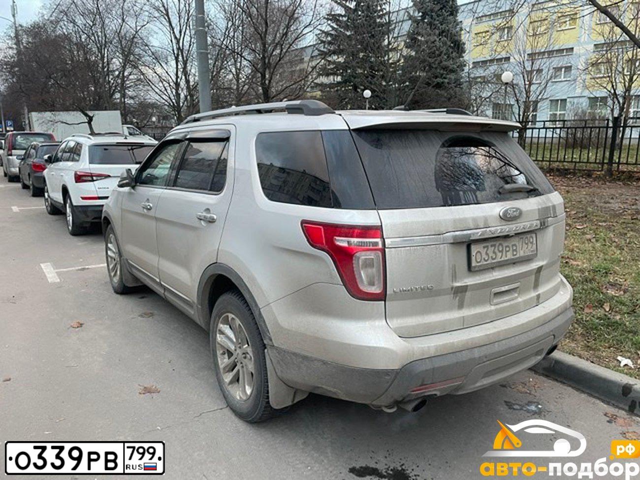 Фото автомобиля FORD EXPLORER, 2013 — госномер С456ХР797. Цвет: Серебристый