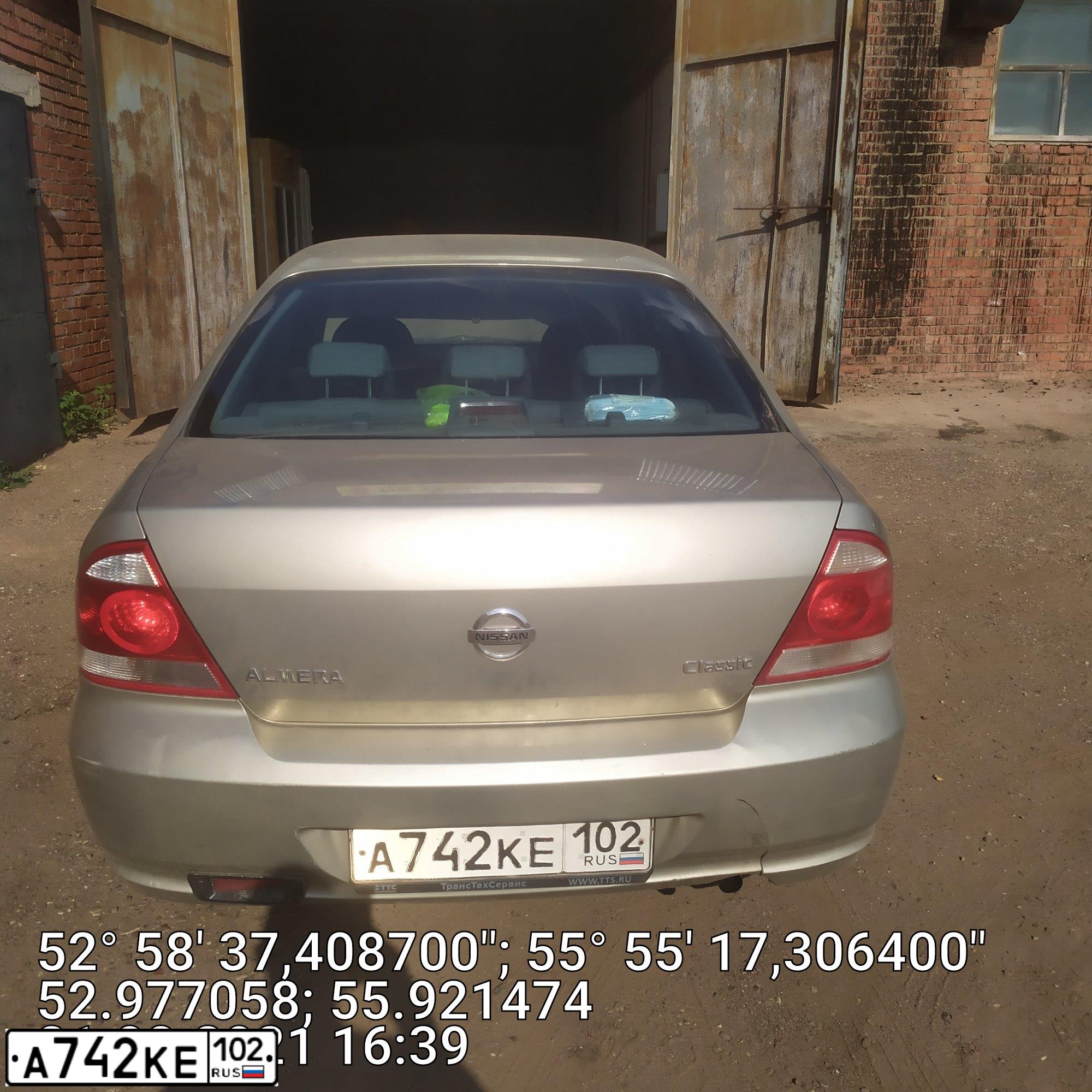 Фото автомобиля NISSAN ALMERA, 2006 — госномер М984ВВ180. Цвет: БЕЖЕВЫЙ