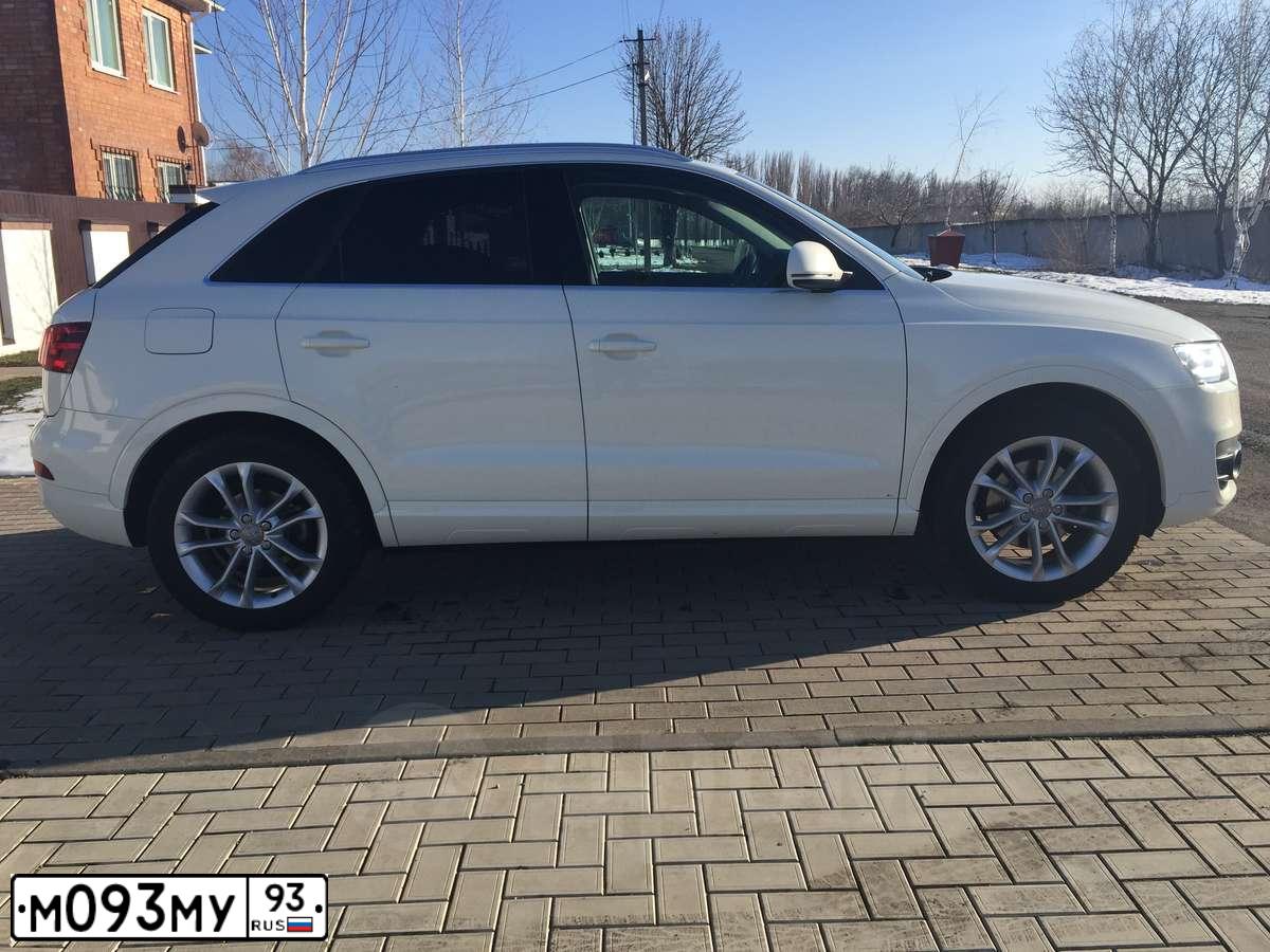 Фото автомобиля AUDI Q3, 2012 — госномер А413АА161. Цвет: БЕЛЫЙ