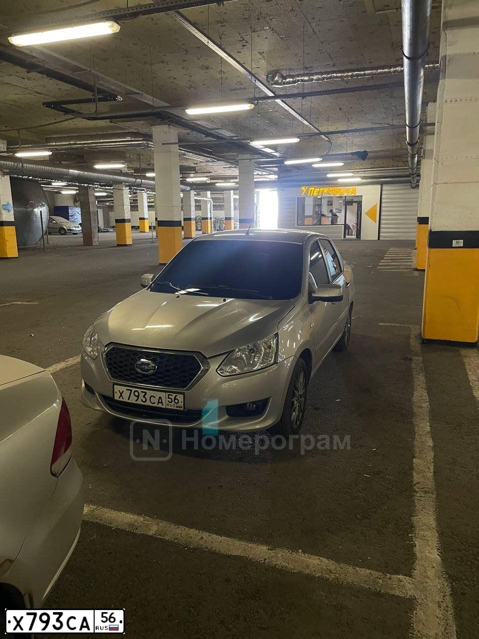Фото автомобиля DATSUN ON-DO, 2018 — госномер Х793СА56. Цвет: Серебристый