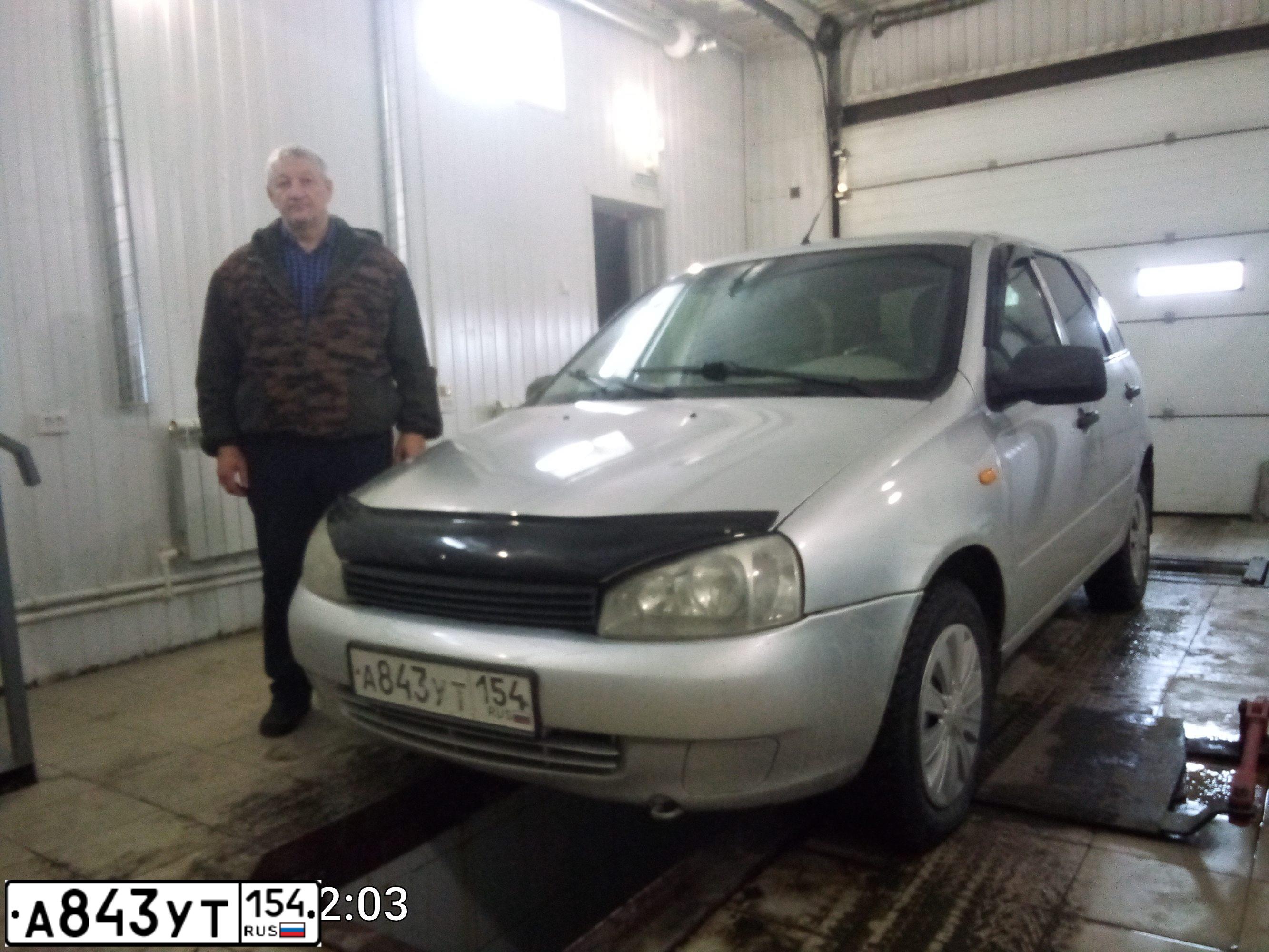 Фото автомобиля LADA 1117 KALINA, 2012 — госномер В241ВТ122. Цвет: СЕРЕБРИСТЫЙ
