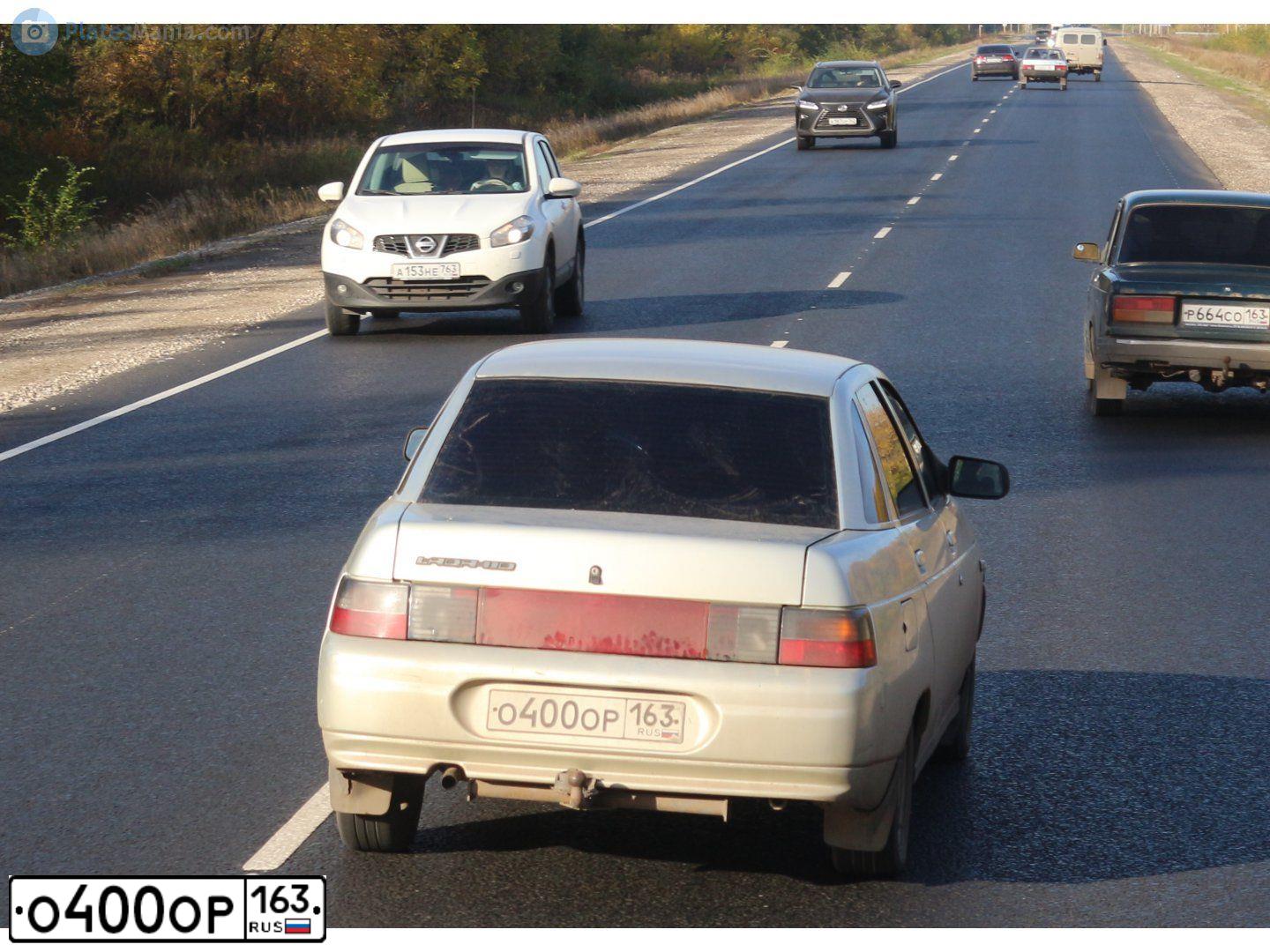 Фото автомобиля LADA 2110 LADA, 2005 — госномер О400ОР163. Цвет: СЕРЕБРИСТО-БЕЖЕВЫЙ