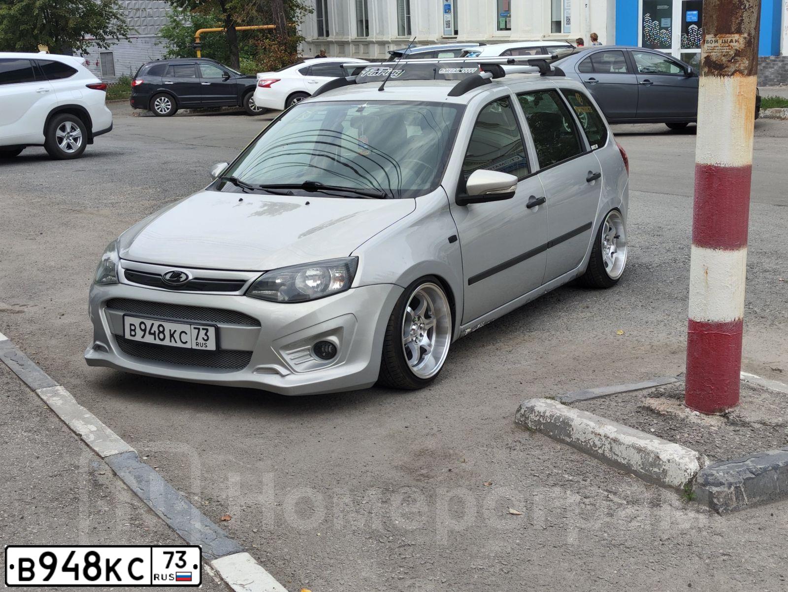 Фото автомобиля LADA 2194 KALINA, 2014 — госномер В948КС73. Цвет: СЕРЫЙ СВЕТЛЫЙ