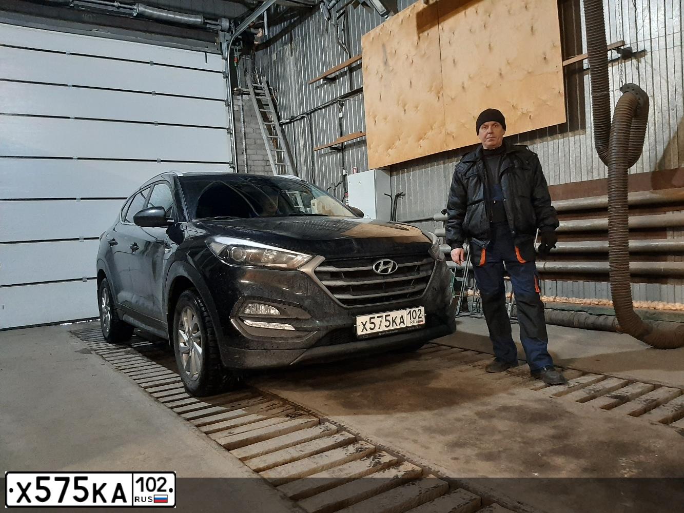 Фото автомобиля HYUNDAI TUCSON, 2018 — госномер Р314ВТ29. Цвет: ЧЕРНЫЙ