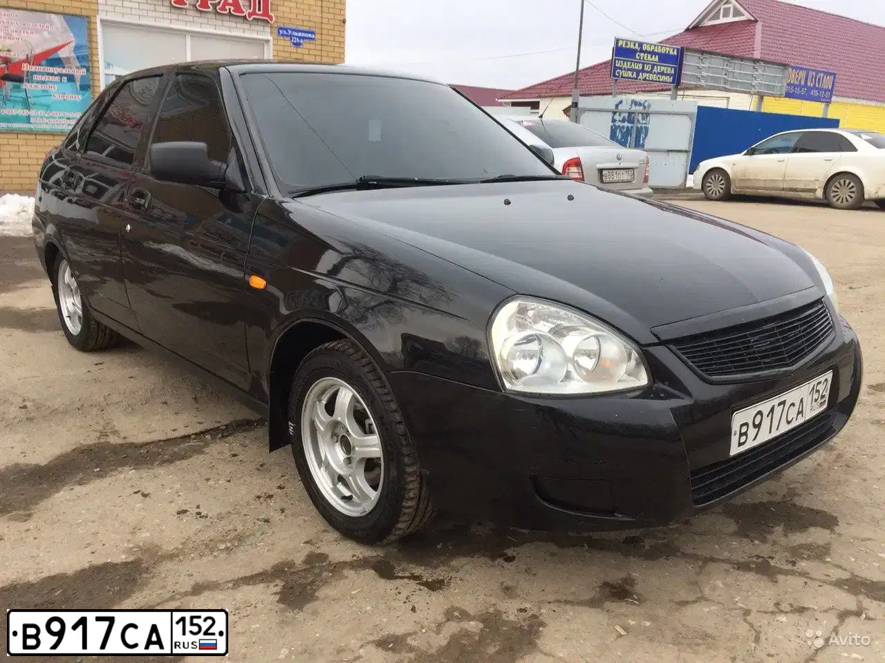 Фото автомобиля LADA 2172 PRIORA, 2008 — госномер В917СА37. Цвет: Темно-зеленый