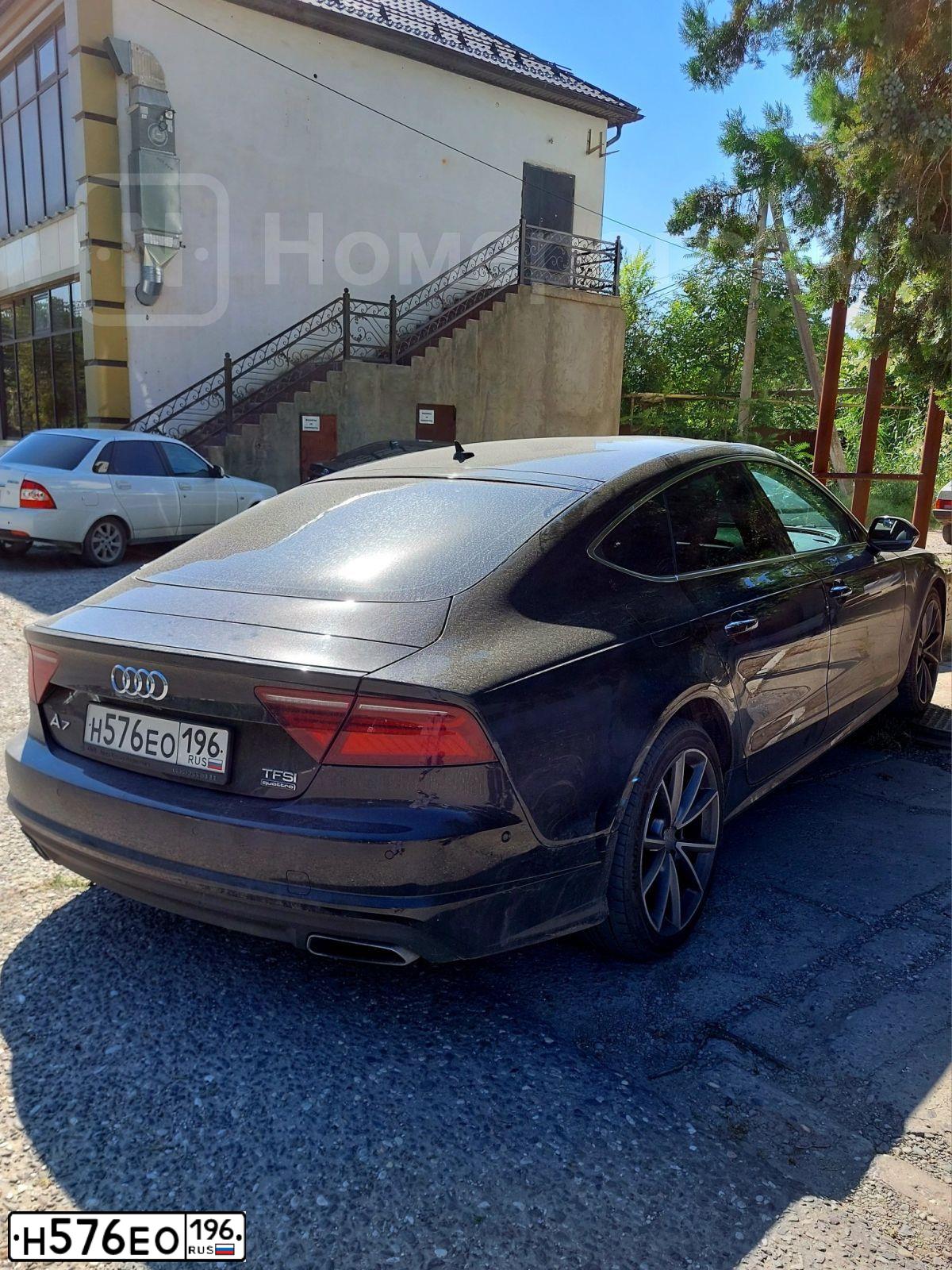 Фото автомобиля AUDI A7, 2016 — госномер Н576ЕО196. Цвет: ЧЕРНЫЙ