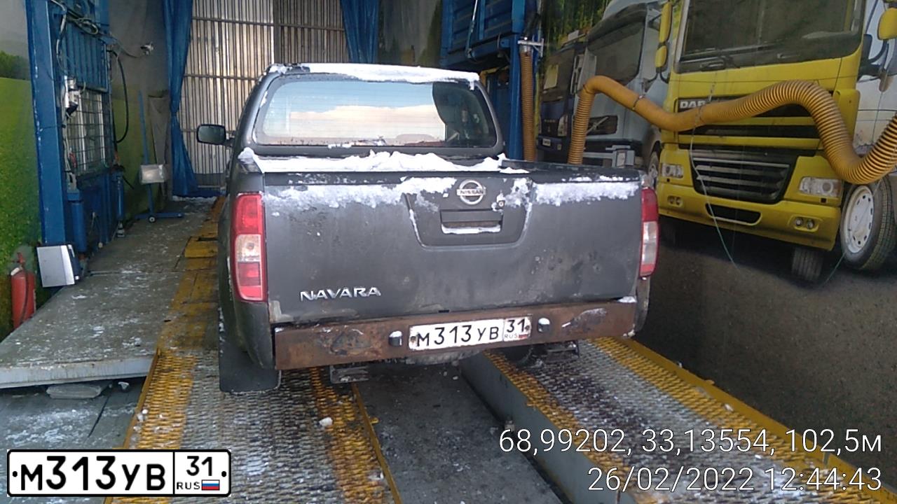 Фото автомобиля NISSAN NAVARA, 2010 — госномер О288ЕЕ71. Цвет: Серо-голубой