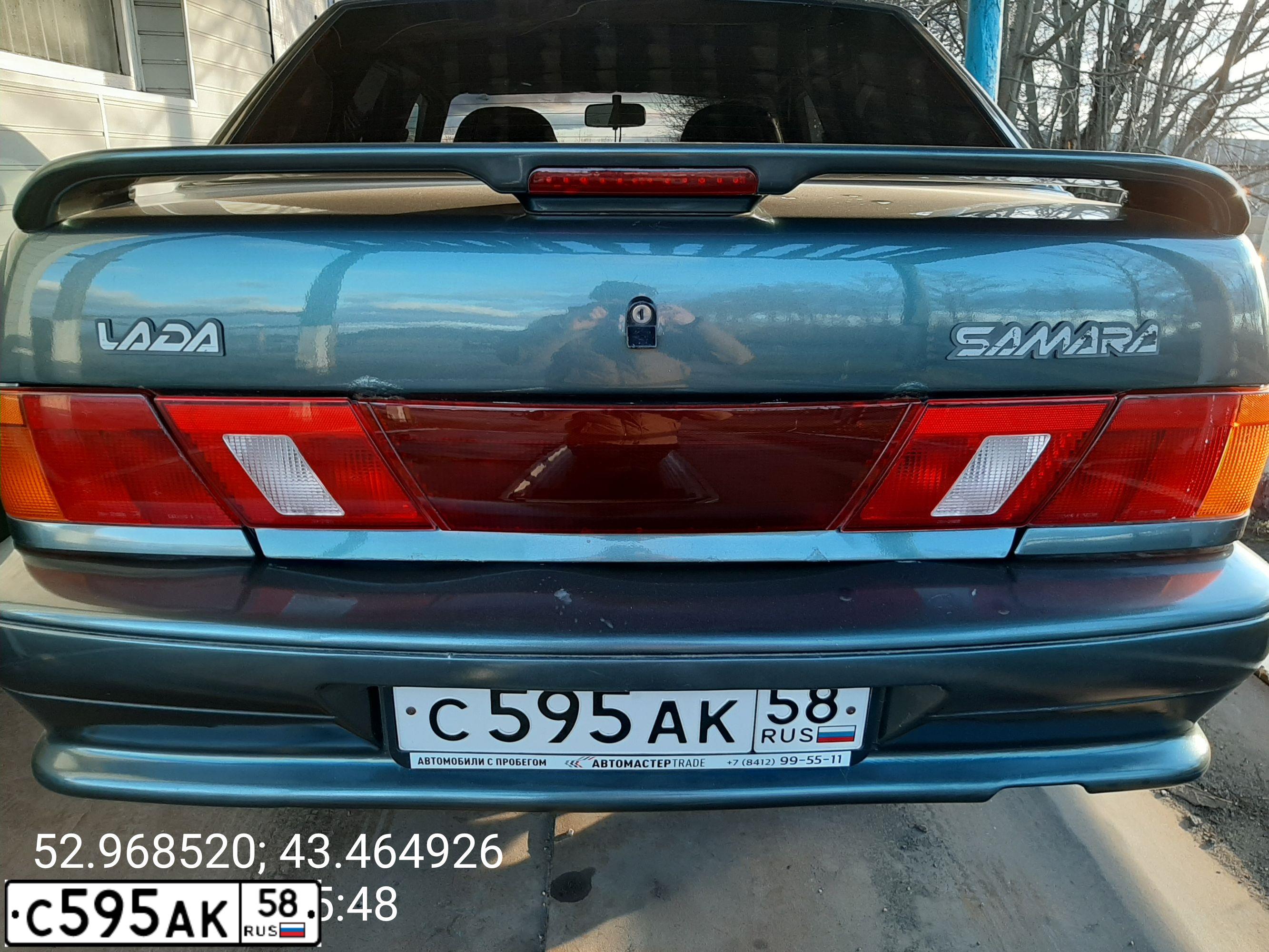 Фото автомобиля LADA 2115 SAMARA, 2009 — госномер С595АК58. Цвет: СЕРО-СИНЕ-ЗЕЛЕНЫЙ