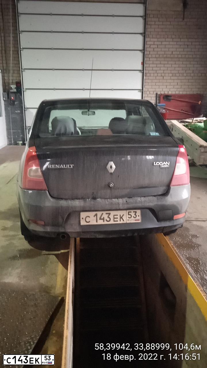 Фото автомобиля RENAULT LOGAN, 2010 — госномер К251ВА53. Цвет: ЧЕРНЫЙ