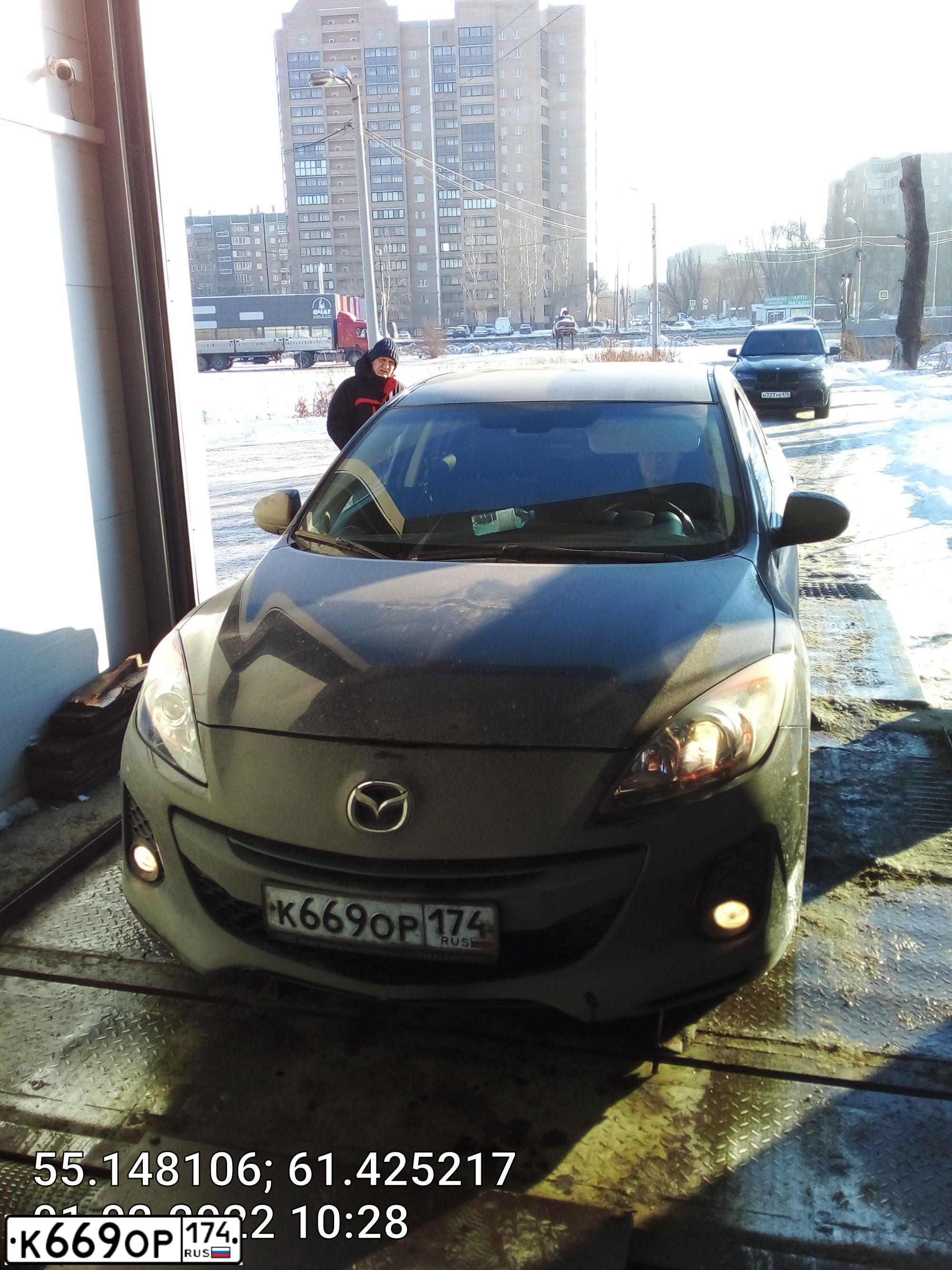 Фото автомобиля MAZDA 3, 2011 — госномер К669ОР174. Цвет: ЧЕРНЫЙ