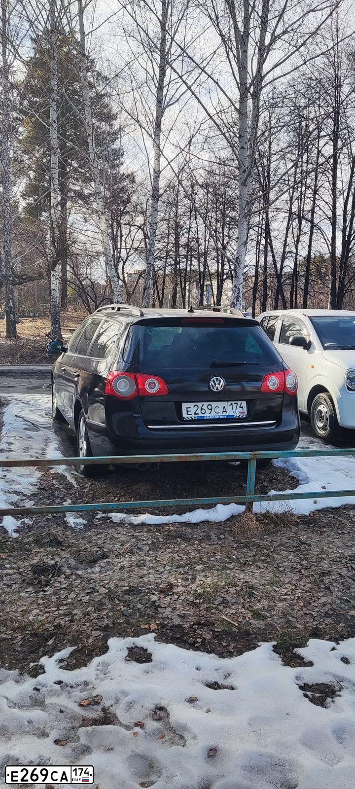 Фото автомобиля VOLKSWAGEN PASSAT, 2009 — госномер Е269СА174. Цвет: ЧЕРНЫЙ