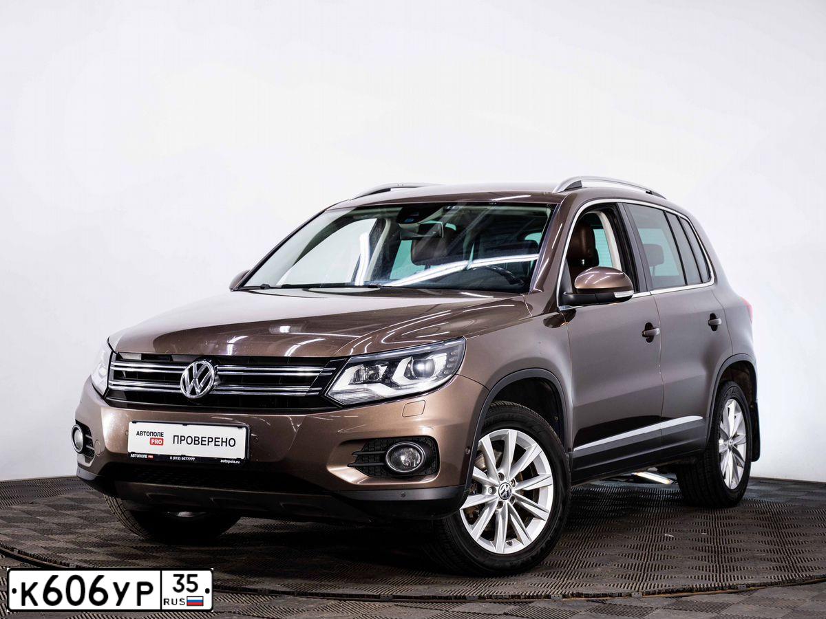 Фото автомобиля VOLKSWAGEN TIGUAN, 2015 — госномер А023ЕН172. Цвет: Коричневый