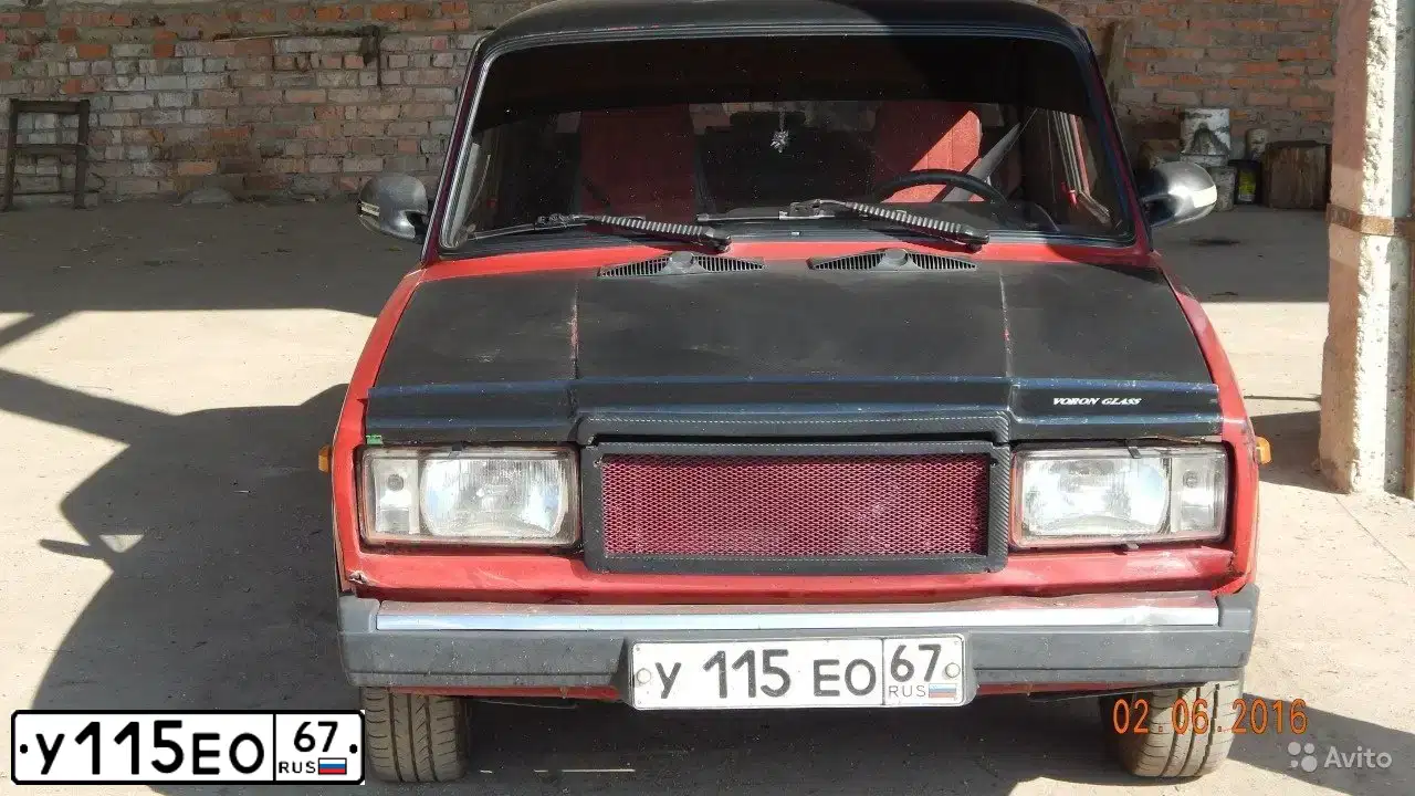Фото автомобиля LADA 2107, 2007 — госномер У115ЕО67. Цвет: ВИШНЕВЫЙ
