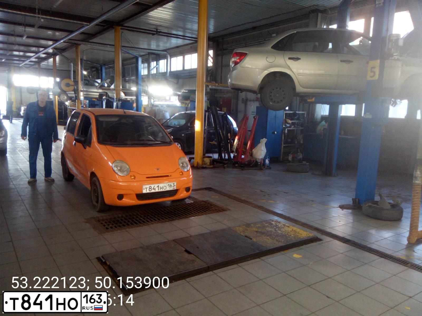 Фото автомобиля DAEWOO MATIZ, 2011 — госномер Т841НО163. Цвет: Оранжевый