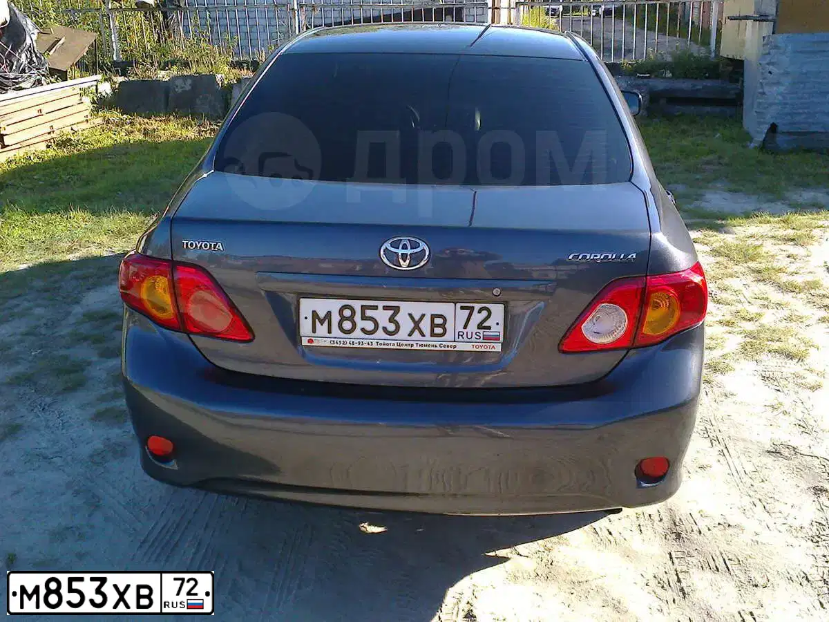 Фото автомобиля TOYOTA COROLLA, 2009 — госномер Р744КК186. Цвет: СЕРЫЙ