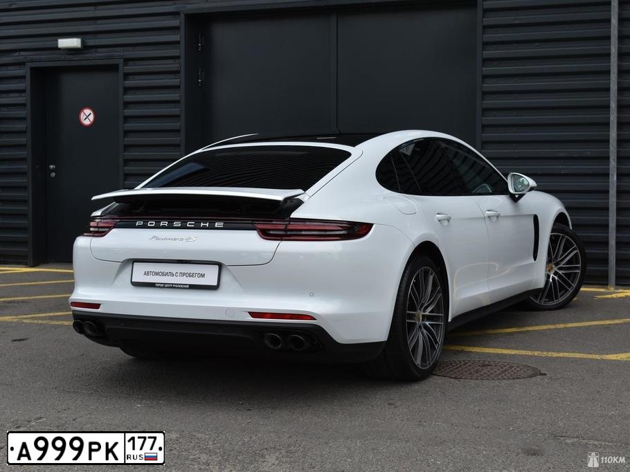 Фото автомобиля PORSCHE PANAMERA, 2016 — госномер А770КК797. Цвет: Белый