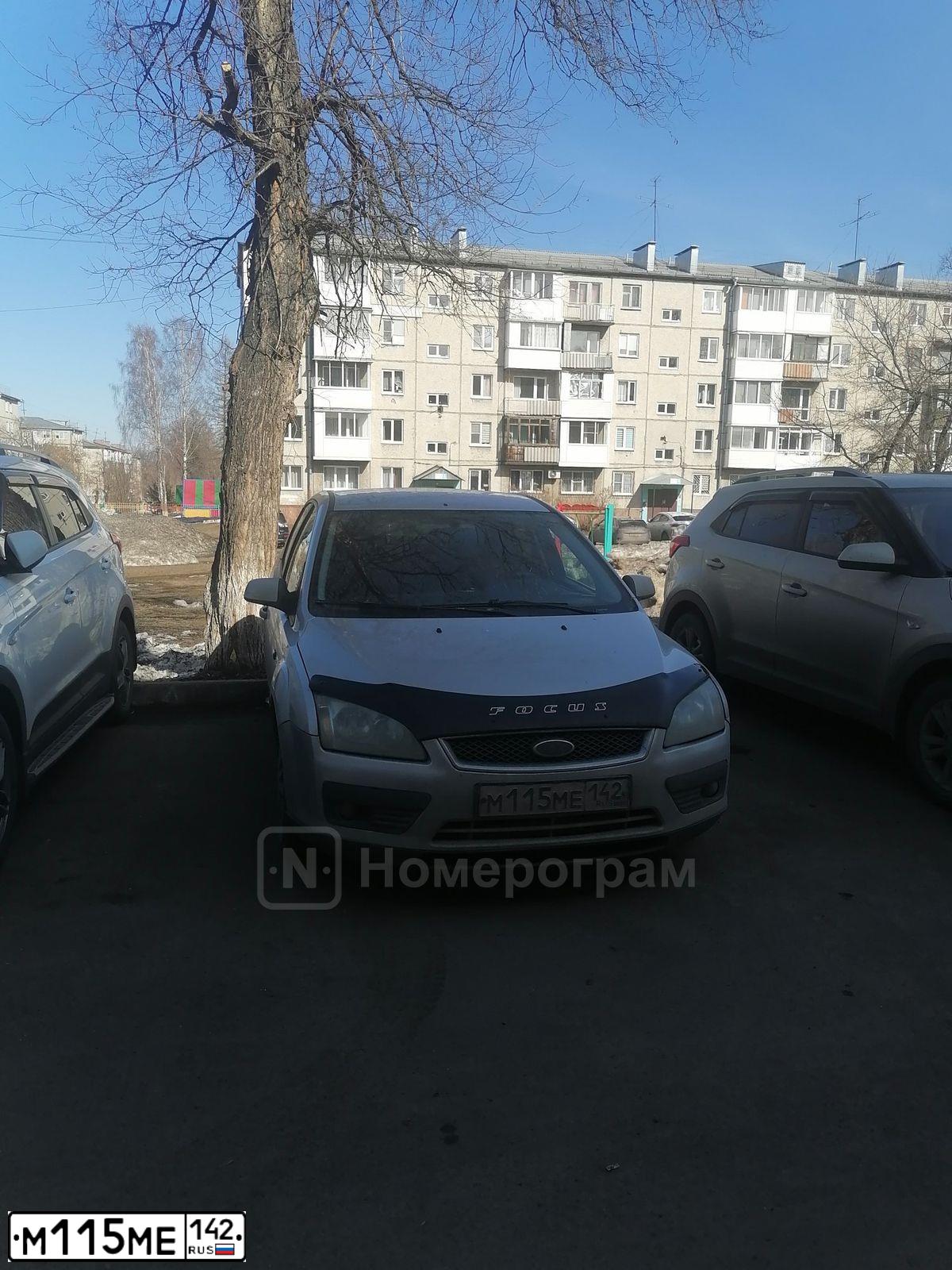 Фото автомобиля FORD FOCUS, 2006 — госномер М115МЕ142. Цвет: Серебристый