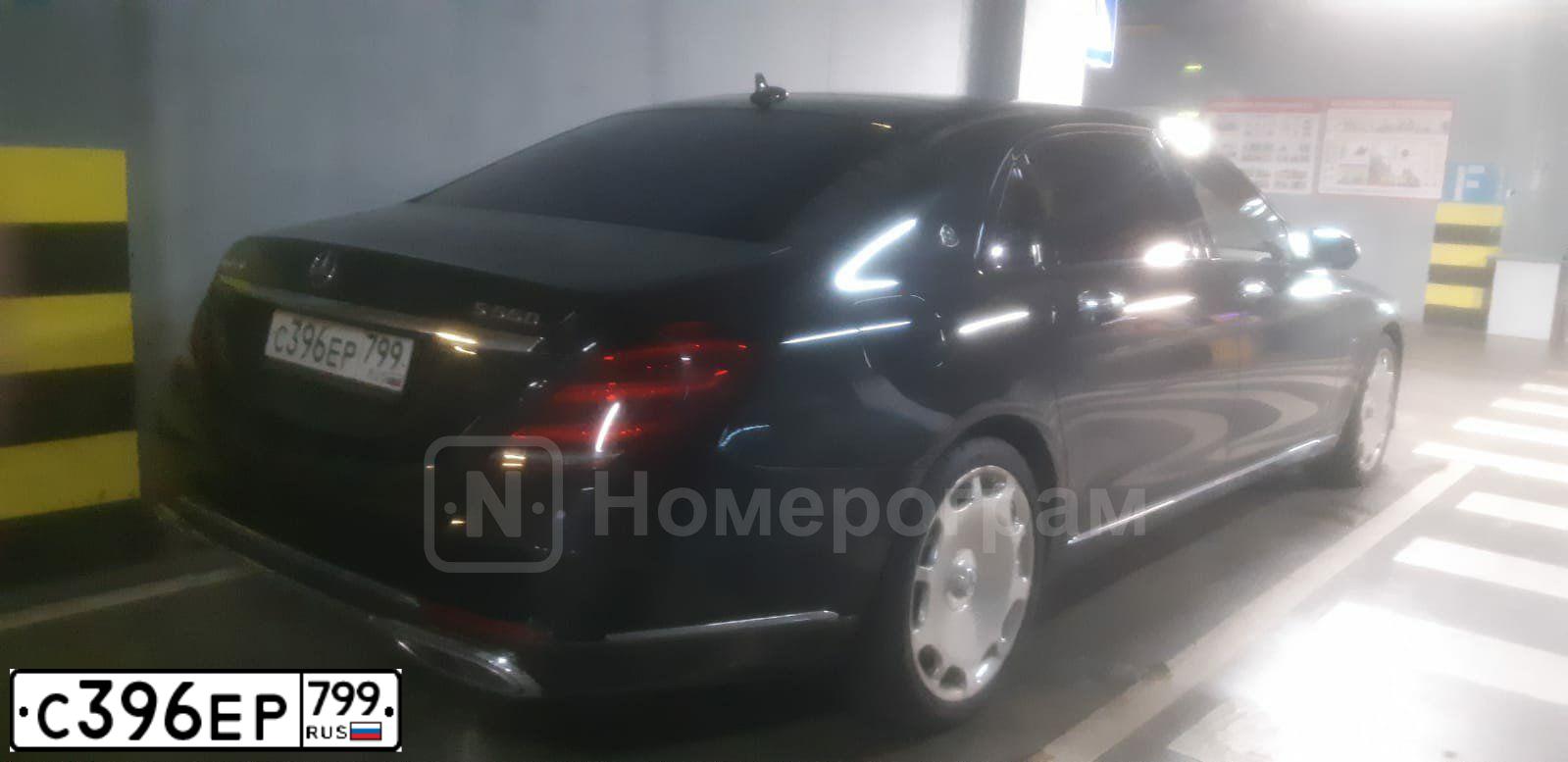 Фото автомобиля MERCEDES S-KLASSE, 2018 — госномер С396ЕР799. Цвет: ЧЕРНЫЙ