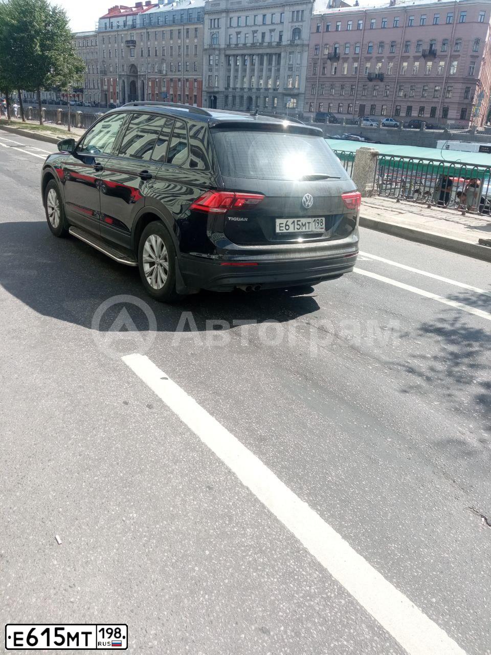 Фото автомобиля VOLKSWAGEN TIGUAN, 2019 — госномер Е615МТ198. Цвет: ЧЕРНЫЙ
