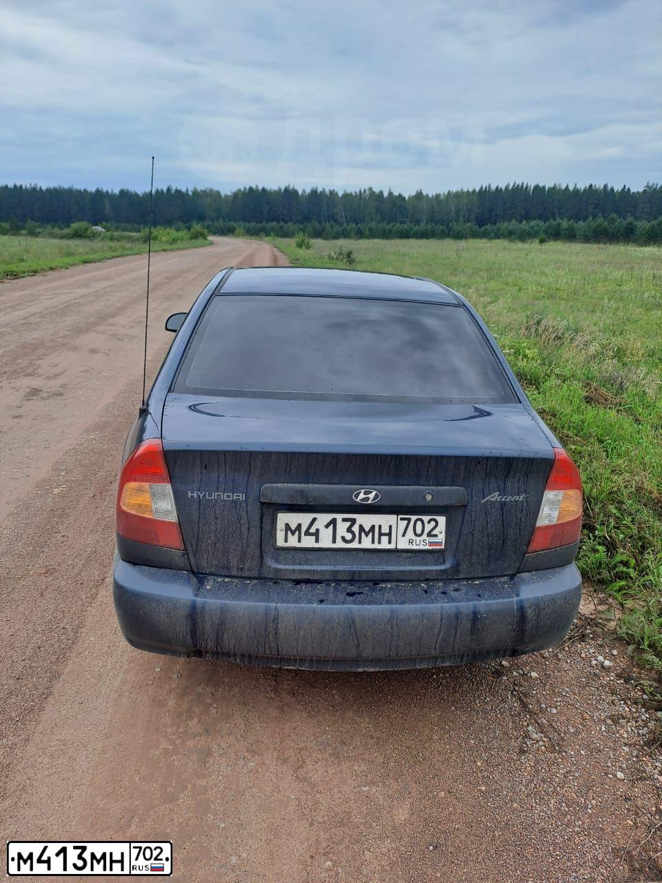 Фото автомобиля TAGAZ ACCENT, 2007 — госномер М413МН702. Цвет: синий