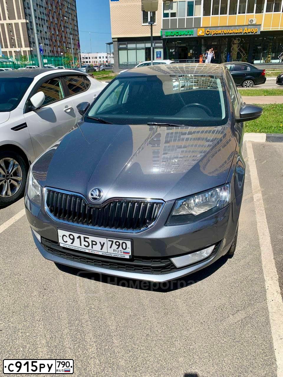 Фото автомобиля ШКОДА ОКТАВИЯ, 2014 — госномер Н755ЕР180. Цвет: СЕРЫЙ ТЕМНЫЙ