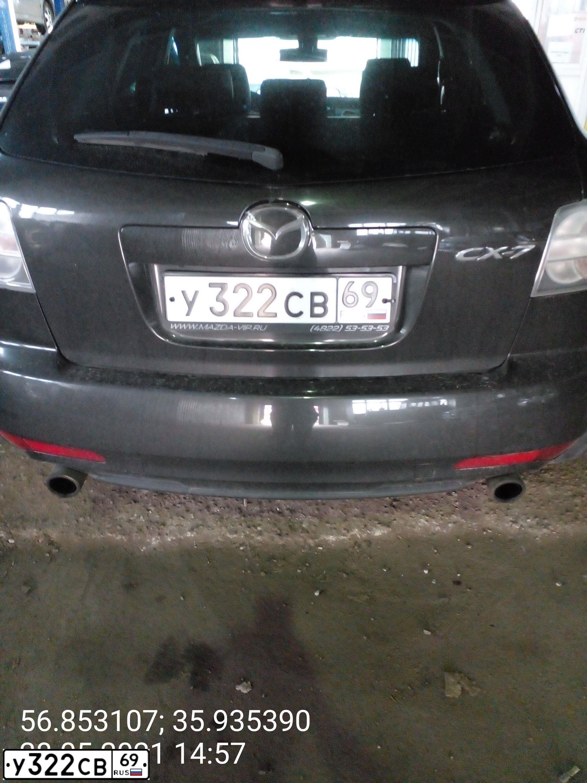 Фото автомобиля MAZDA CX-7, 2010 — госномер С199ТХ69. Цвет: ЧЕРНЫЙ