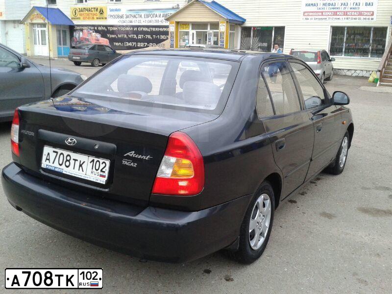 Фото автомобиля TAGAZ Z ACCENT, 2008 — госномер А708ТК102. Цвет: ЧЕРНЫЙ
