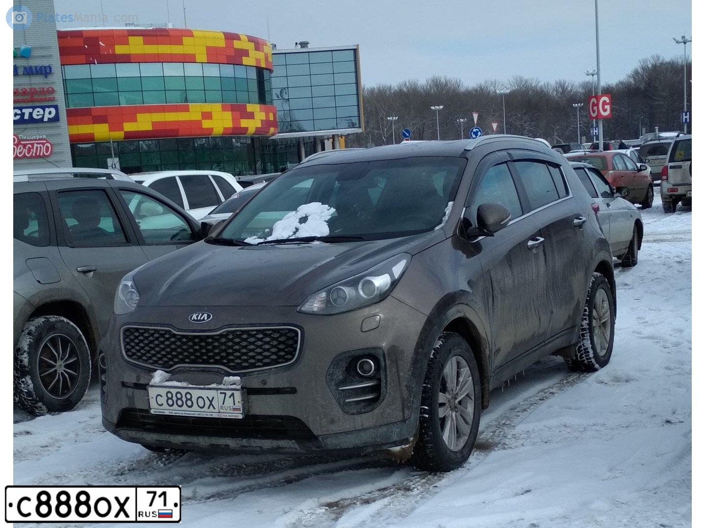Фото автомобиля KIA SPORTAGE, 2012 — госномер У996ВМ71. Цвет: Белый