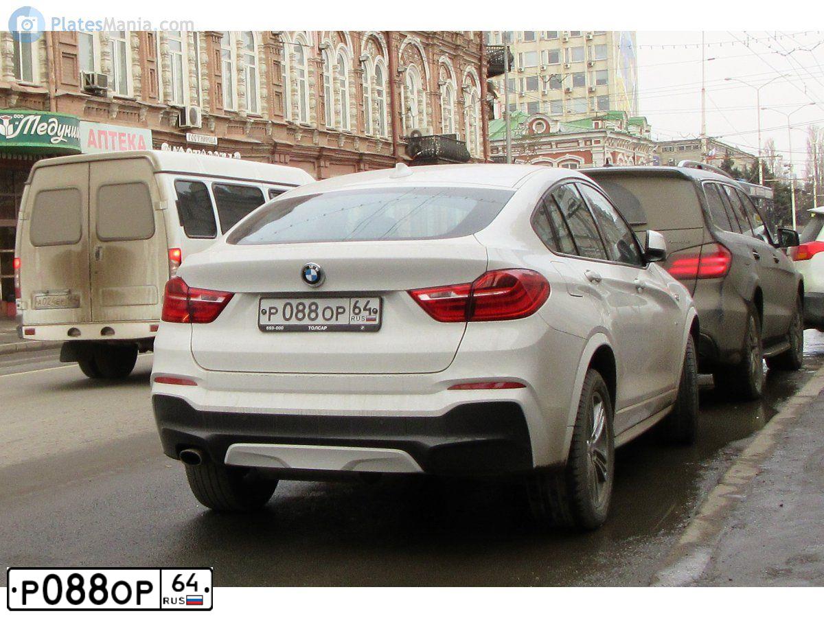 Фото автомобиля BMW X4, 2015 — госномер Р088ОР64. Цвет: БЕЛЫЙ