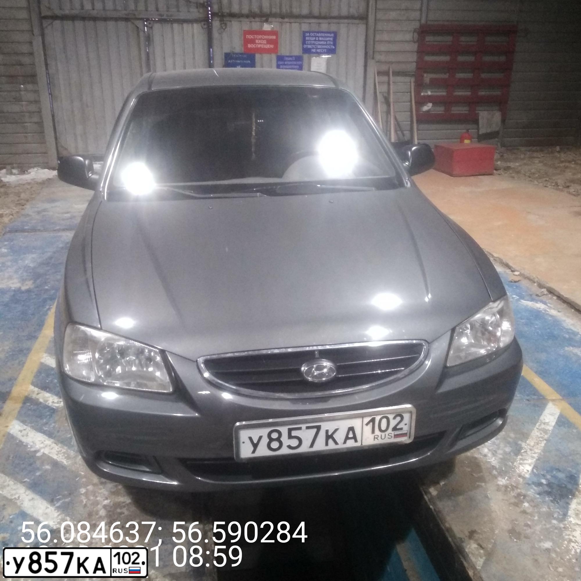 Фото автомобиля TAGAZ ACCENT, 2006 — госномер М798НУ02. Цвет: СЕРЫЙ