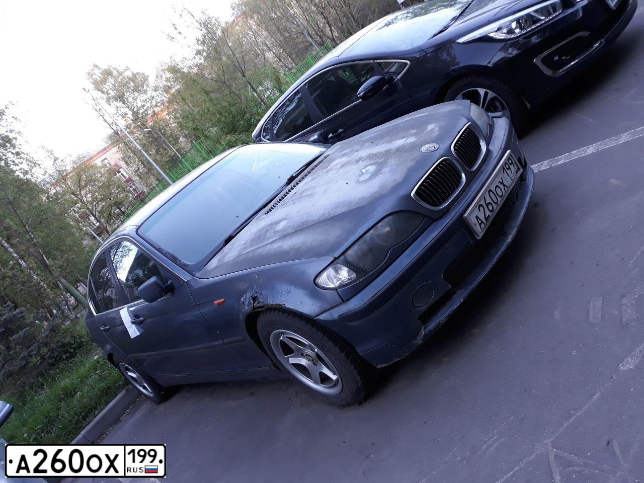 Фото автомобиля BMW SERIE 3, 1999 — госномер А260ОХ199. Цвет: Серо-голубой