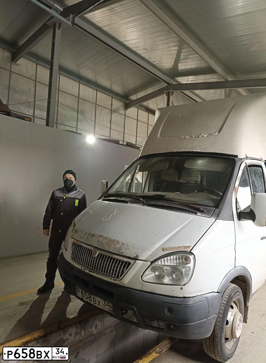 Фото автомобиля GAZ 3302 EL, 2007 — госномер Р658ВХ34. Цвет: Белый