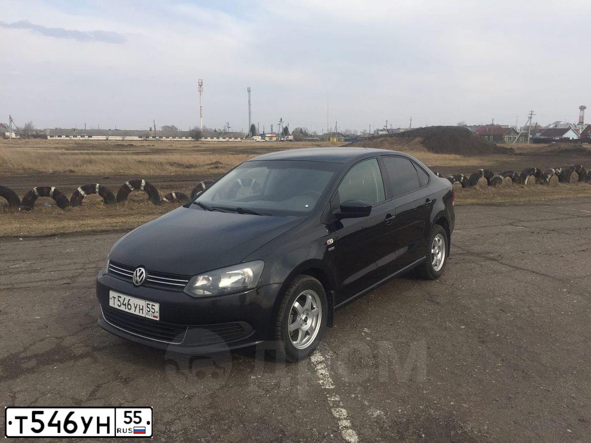 Фото автомобиля VOLKSWAGEN POLO, 2013 — госномер Х256ВН55. Цвет: ЧЕРНЫЙ