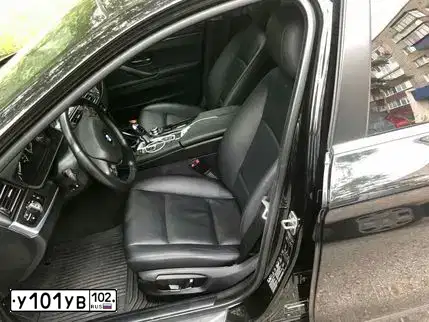 Фото автомобиля BMW SERIE 5, 2015 — госномер У101УВ102. Цвет: ЧЕРНЫЙ