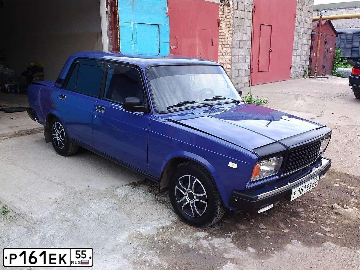 Фото автомобиля LADA 2107, 2006 — госномер Р161ЕК55. Цвет: синий