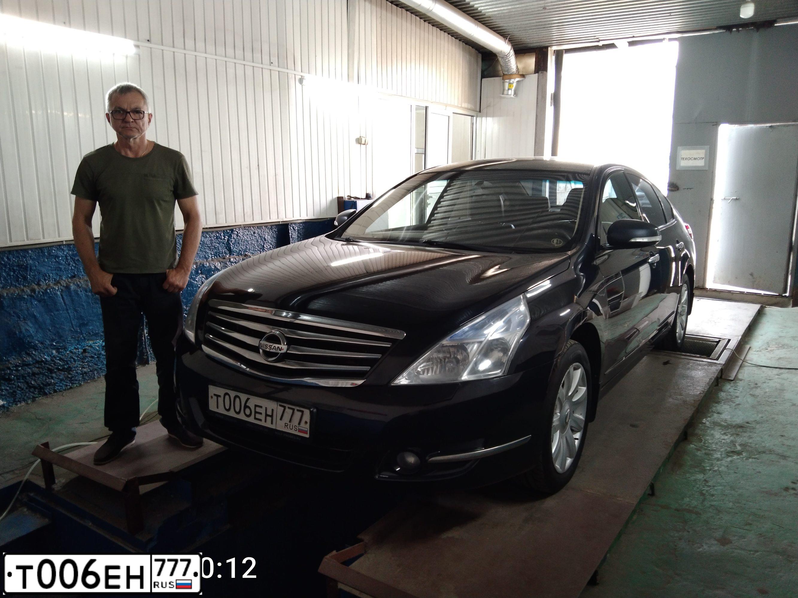 Фото автомобиля NISSAN TEANA, 2011 — госномер О711ОВ790. Цвет: ЧЕРНЫЙ